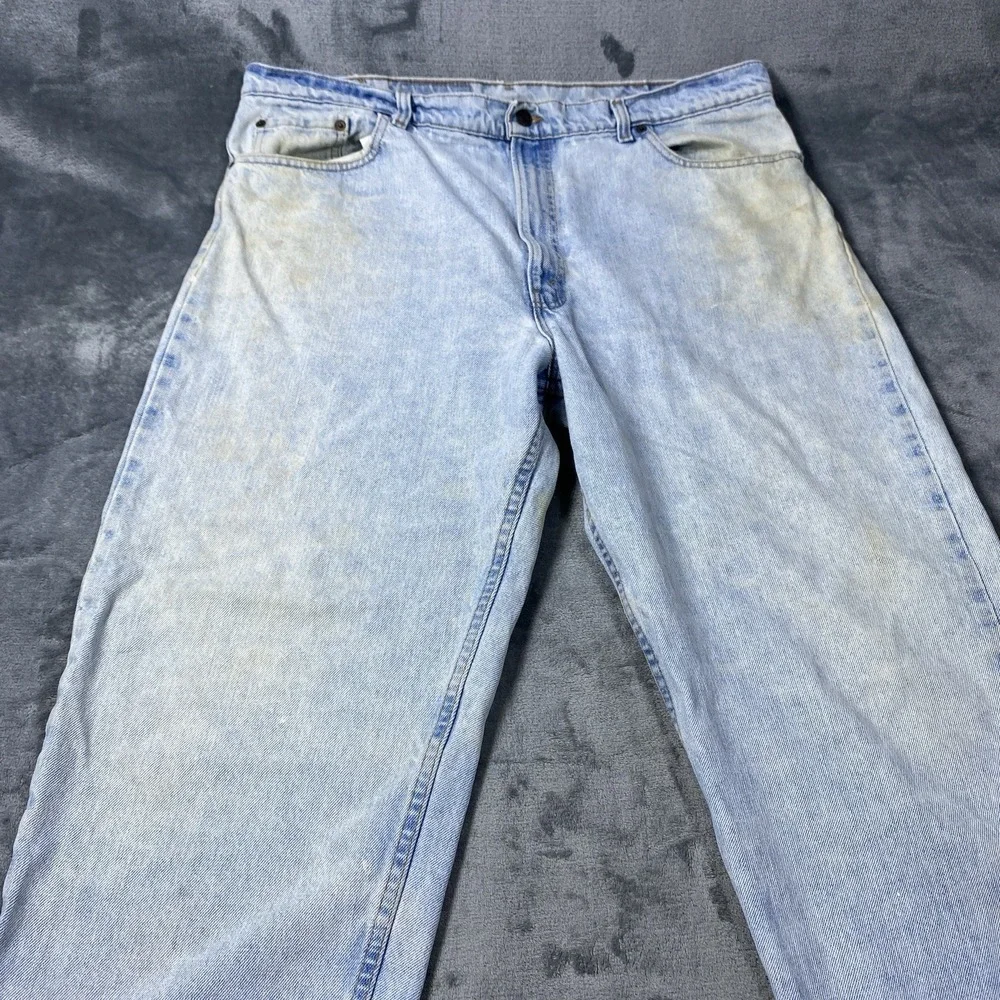 Vintage Levis 550 Jeans Fits 42x31 USA Made 1995 Tapered Relaxed Denim Work Fade